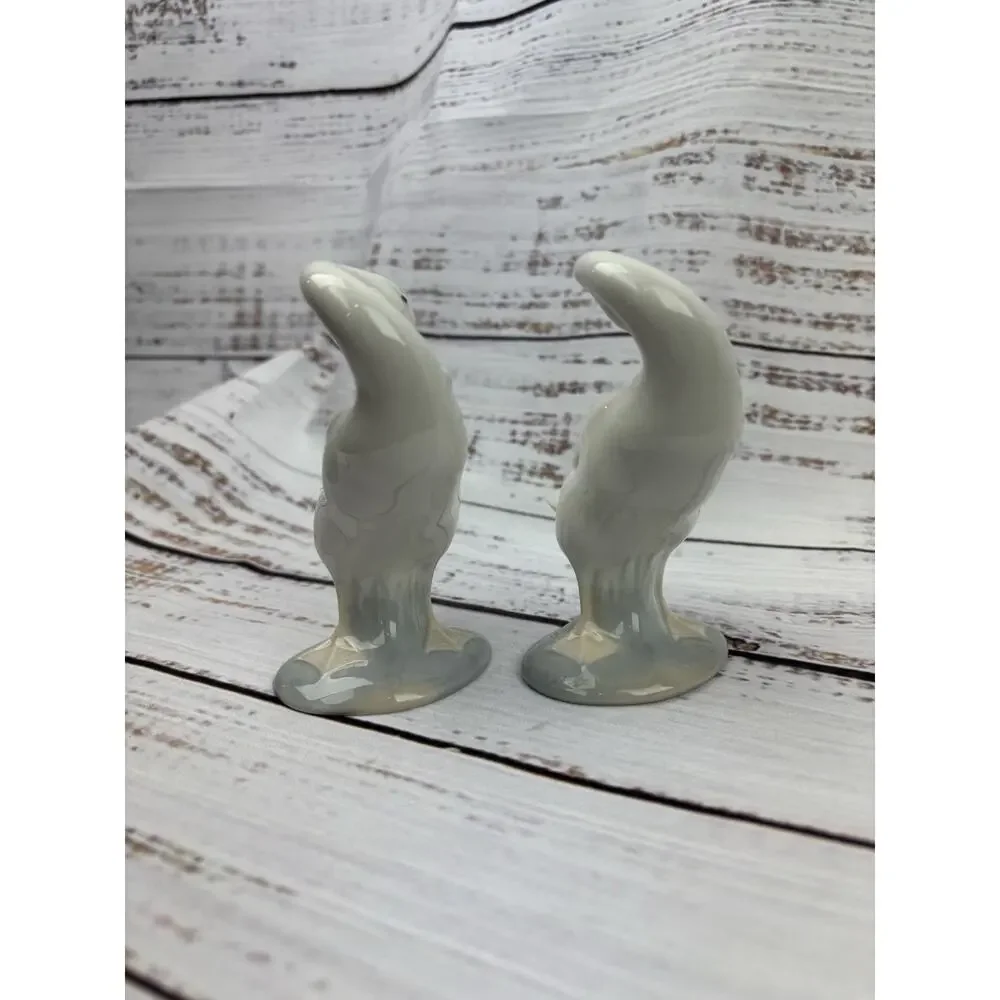 Vtg Lladro (2) Little Duck #4553 (Preening White Goose) Porcelain Figurine